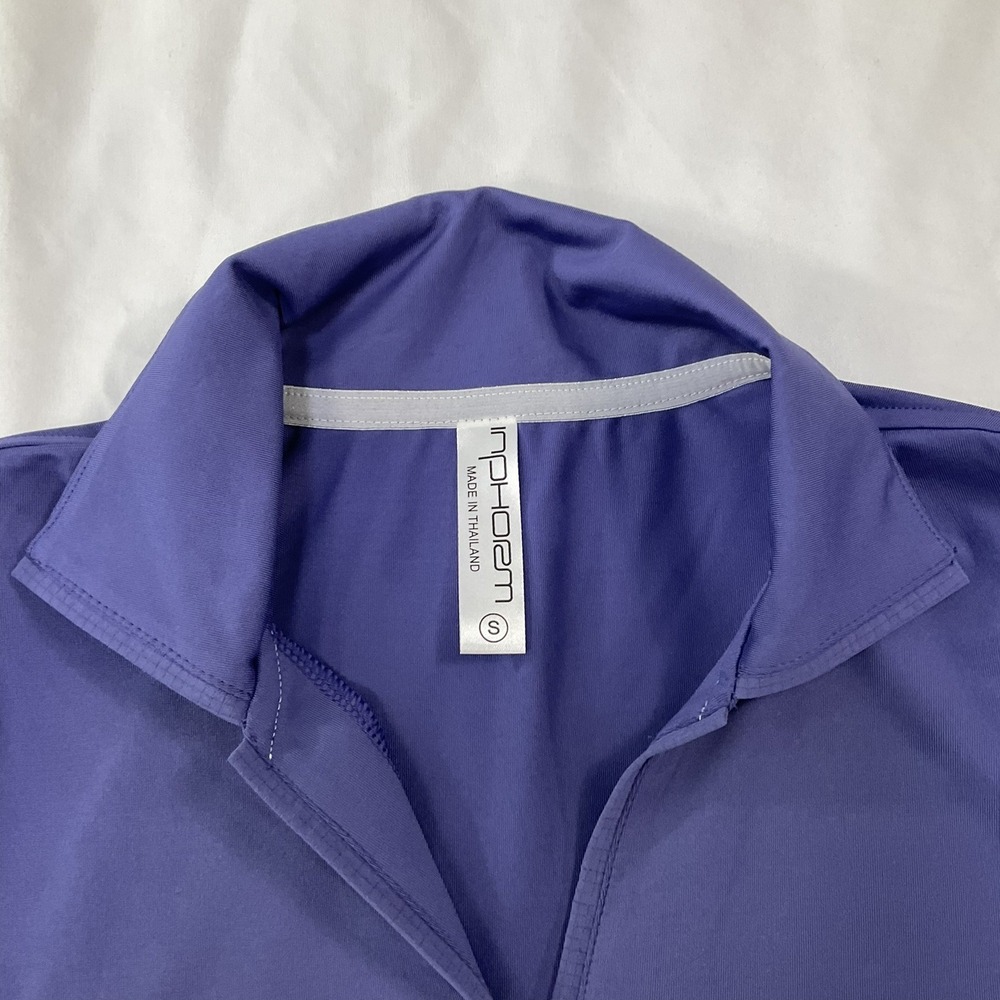 Inphorm Women's Sz S Blue Collared Golf, Tennis Shirt Cap Sleeve Sport 555 - Picture 8 of 8